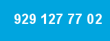 929 127 77 02 929 127 77 02